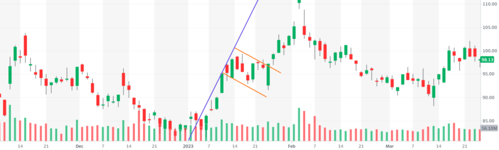 Amazon bull flag in 2023